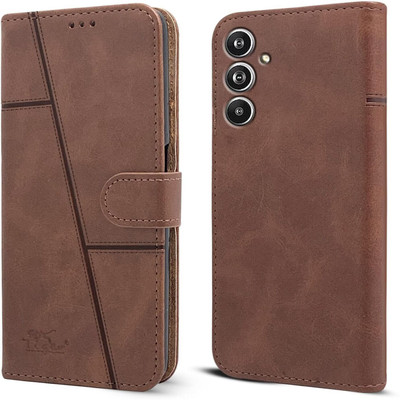 spaziogold Flip Cover for Samsung Galaxy F54 5G(Brown, Dual Protection, Pack of: 1)