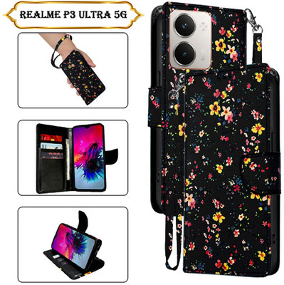 PARGO Flip Cover for Realme P3 Ultra 5G(Black, Pack of: 1)