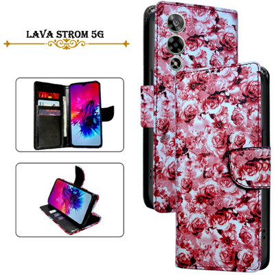 Hpa Flip Cover for Lava Strom 5G(Red, Pack of: 1)