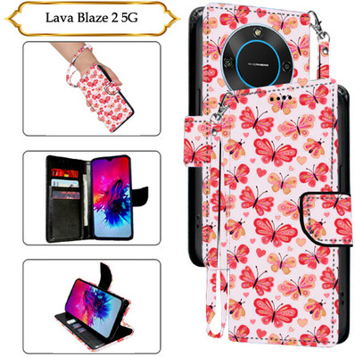 PARGO Flip Cover for Lava Blaze 2 5G(Red, Pack of: 1)