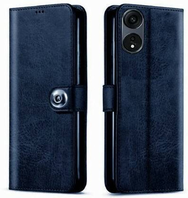 Mycos Flip Cover for OPPO Reno8T 5G(Blue, Dual Protection, Pack of: 1)