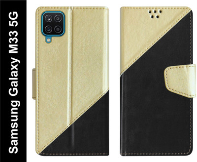 SBMS Flip Cover for Samsung Galaxy M33 5G Back Cover Case with Magnatic Closure(Black, Shock Proof, Pack of: 1)