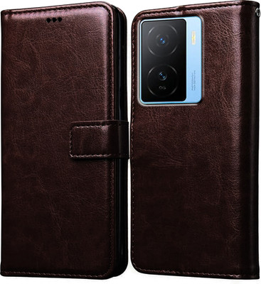 Casotec Flip Cover for iQOO Z7 5G(Brown, Pack of: 1)