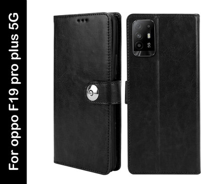Winkel Flip Cover for Oppo F19 Pro Plus 5G(Black, Cases with Holder, Pack of: 1)
