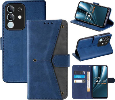 Aaghosh Flip Cover for vivo T4x 5G, Vivo Y31 Pro 5G(Blue, Shock Proof, Pack of: 1)