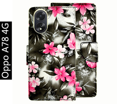 Toklot Flip Cover for Oppo A78 4G(Black, Pack of: 1)