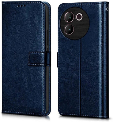 WOW Imagine Flip Cover for Vivo V30e 5G Card Pockets Wallet & Stand(Blue, Magnetic Case, Pack of: 1)