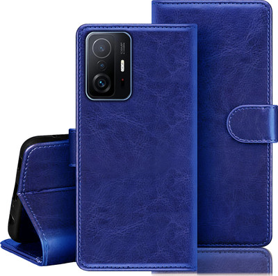 Roxel Flip Cover for Xiaomi Mi 11T Pro 5G(Blue, Dual Protection, Pack of: 1)