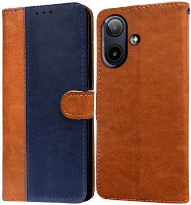 Casotec Flip Cover for Lava Yuva Star 2 4G(Blue, Pack of: 1)