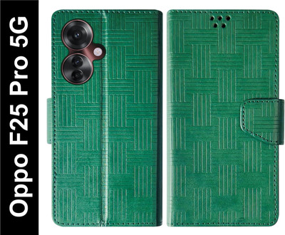 SBMS Flip Cover for Oppo F25 Pro 5G(Green, Shock Proof, Pack of: 1)