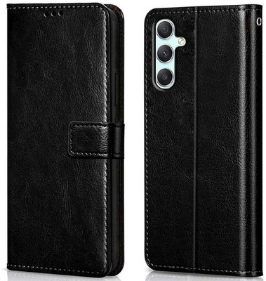 COVERHEAD Flip Cover for Samsung Galaxy A34 5G leather flip (Black, Shock Proof, Pack of: 1)(Black, Cases with Holder)