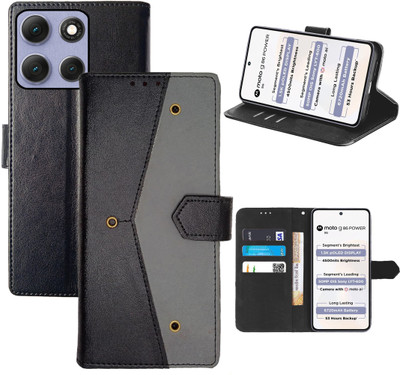 Aaghosh Flip Cover for MOTOROLA G86 Power 5G, Moto G86 Power 5G(Black, Shock Proof, Pack of: 1)