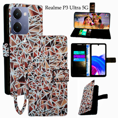 Mxkart Flip Cover for Realme P3 Ultra 5G(Brown, Pack of: 1)