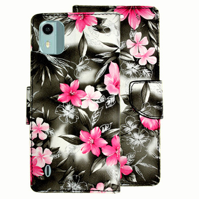 Realgo Flip Cover for Nokia C12 Pro(Black, Pack of: 1)