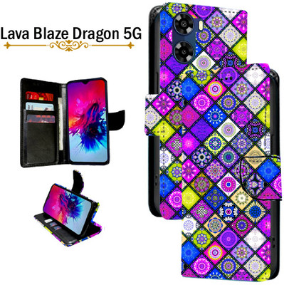 Cutemart Flip Cover for Lava Blaze Dragon 5G(Purple, Pack of: 1)