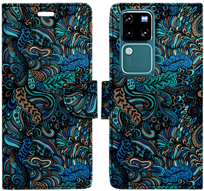 Toklot Flip Cover for Vivo V30 Pro 5G(Blue, Pack of: 1)