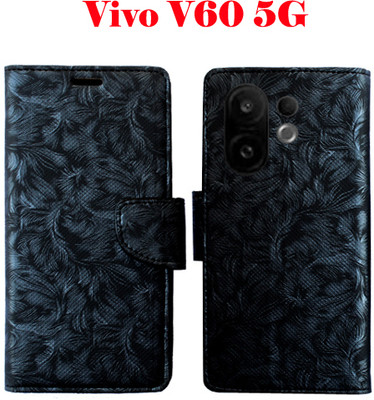 Toklot Flip Cover for Vivo V60 5G(Black, Pack of: 1)