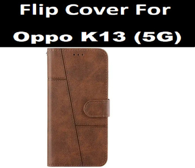 Zelfo Flip Cover for OPPO K13 5G(Brown, Pack of: 1)