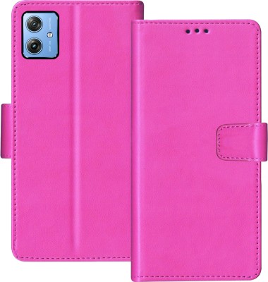 GoPerfect Flip Cover for Motorola Moto G54, Moto G64(Pink, Dual Protection, Pack of: 1)