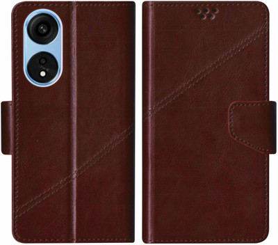 korumacase Flip Cover for Oppo A1 Pro 5G(Brown, Shock Proof, Pack of: 1)
