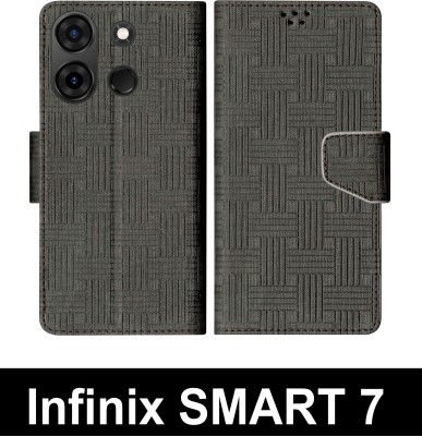 SScase Flip Cover for Infinix SMART 7(Black, Shock Proof, Pack of: 1)