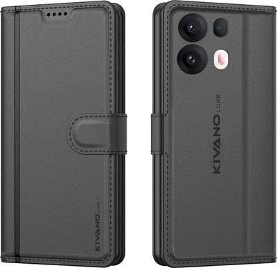 KIVANO LUXE Flip Cover for Oppo Reno 13 5G(Black, Magnetic Case, Pack of: 1)