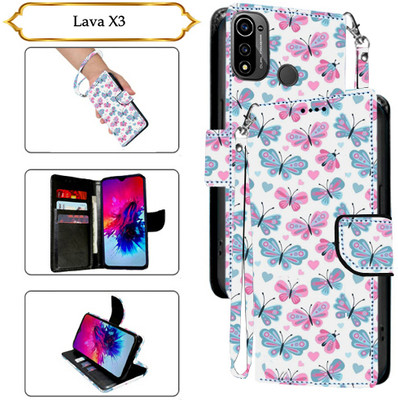 Cutemart Flip Cover for Lava X3(White, Pack of: 1)