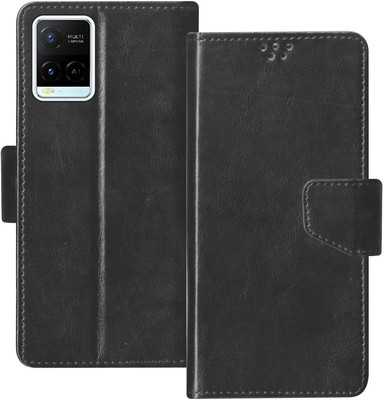 STARFUN Flip Cover for vivo T1X(Black, Dual Protection, Pack of: 1)