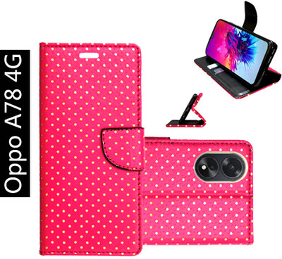 Toklot Flip Cover for Oppo A78 4G(Pink, Pack of: 1)