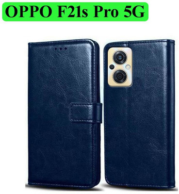 Wynhard Flip Cover for OPPO F21s Pro 5G(Blue, Grip Case, Pack of: 1)