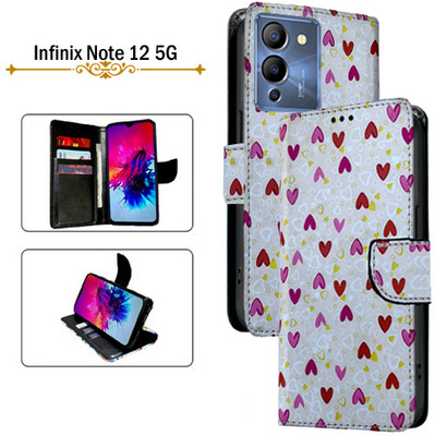 Cutemart Flip Cover for Infinix Note 12 5G(White, Pack of: 1)