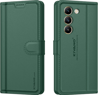 KIVANO LUXE Flip Cover for Vivo T3 5G / Vivo Y200e 5G(Green, Magnetic Case, Pack of: 1)