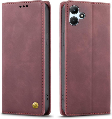 ClickAway Front & Back Case for Infinix Hot 30i, Latest Top Notch Product | Rich Look| Premium High Quality Flip Back Cover(Maroon, Shock Proof, Pack of: 1)