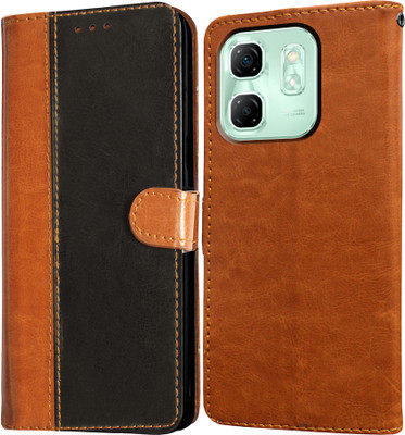 Casotec Flip Cover for Infinix Hot 50i 4G(Black, Pack of: 1)