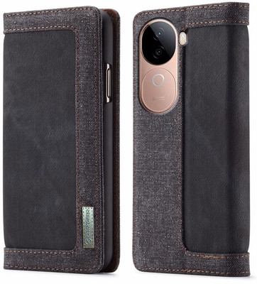 Clickcase Flip Cover for Vivo V40e 5G(Black, Dual Protection)