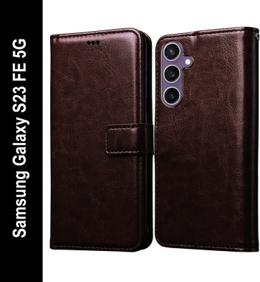 Casotec Flip Cover for Samsung Galaxy S23 FE 5G(Brown, Pack of: 1)