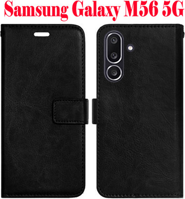Toklot Flip Cover for Samsung Galaxy M56 5G(Black, Pack of: 1)