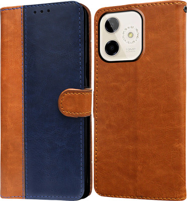 Casotec Flip Cover for Lava Shark 5G(Blue, Pack of: 1)