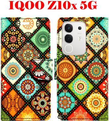 Toklot Flip Cover for IQOO Z10X 5G(Orange, Pack of: 1)
