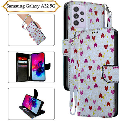 SALGO Flip Cover for Samsung Galaxy A32 5G(White, Pack of: 1)