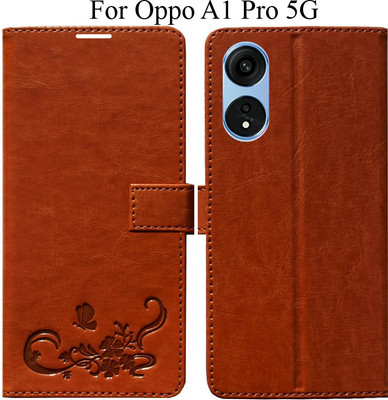 MAXSHAD Flip Cover for Oppo A1 Pro 5G(Brown, Magnetic Case)