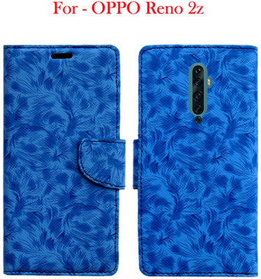 Toklot Flip Cover for OPPO Reno 2z(Blue, Pack of: 1)