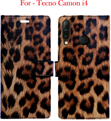 Toklot Flip Cover for Tecno Camon i4(Brown, Pack of: 1)