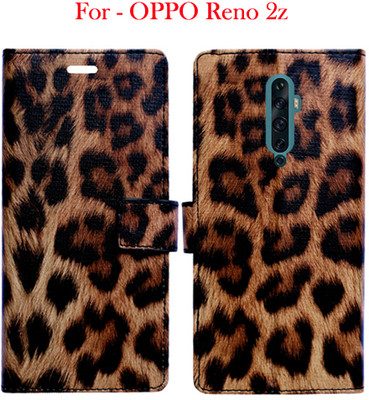 Toklot Flip Cover for OPPO Reno 2z(Brown, Pack of: 1)