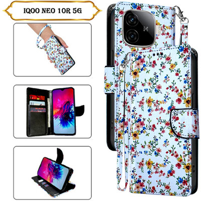 Cutemart Flip Cover for iQOO Neo 10R 5G(White, Pack of: 1)