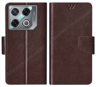 SBMS Flip Cover for Infinix GT 20 Pro 5G with Magnatic Closure | Inbuilt Stand | Card & Money Pocket(Brown, Shock Proof, Pack of: 1)