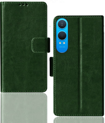 Kalua Mall Flip Cover for OnePlus Nord CE4 Lite 5G | CPH2619 flip case | Inside Card Slot | Wallet Stand | Green(Green, Magnetic Case, Silicon, Pack of: 1)