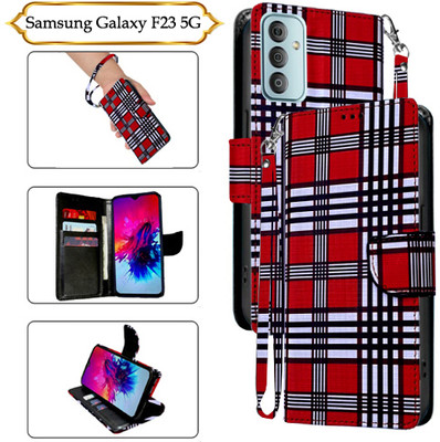 PARGO Flip Cover for Samsung Galaxy F23 5G(Red, Pack of: 1)