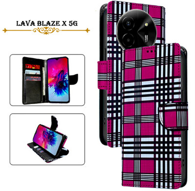 PARGO Flip Cover for Lava Blaze X 5G(Pink, Pack of: 1)