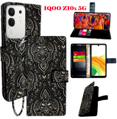 Realgo Flip Cover for IQOO Z10X 5G(Black, Pack of: 1)